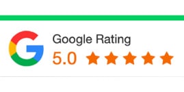 Google 5 star rating.