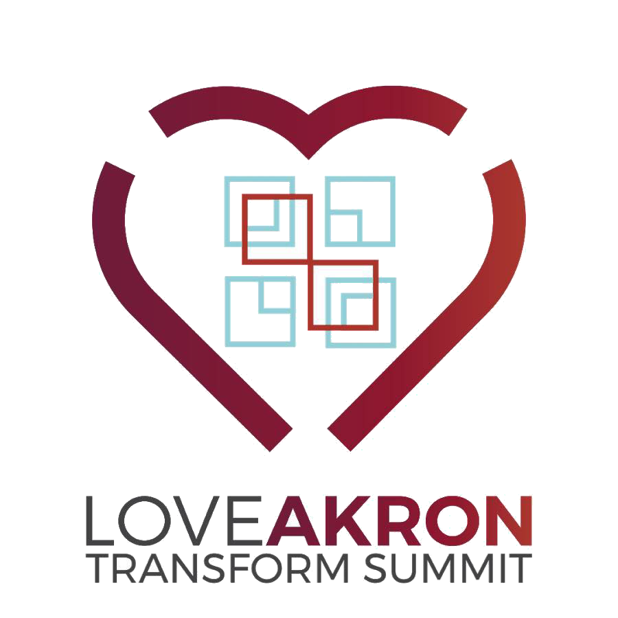 Love Akron Transform Summit logo.