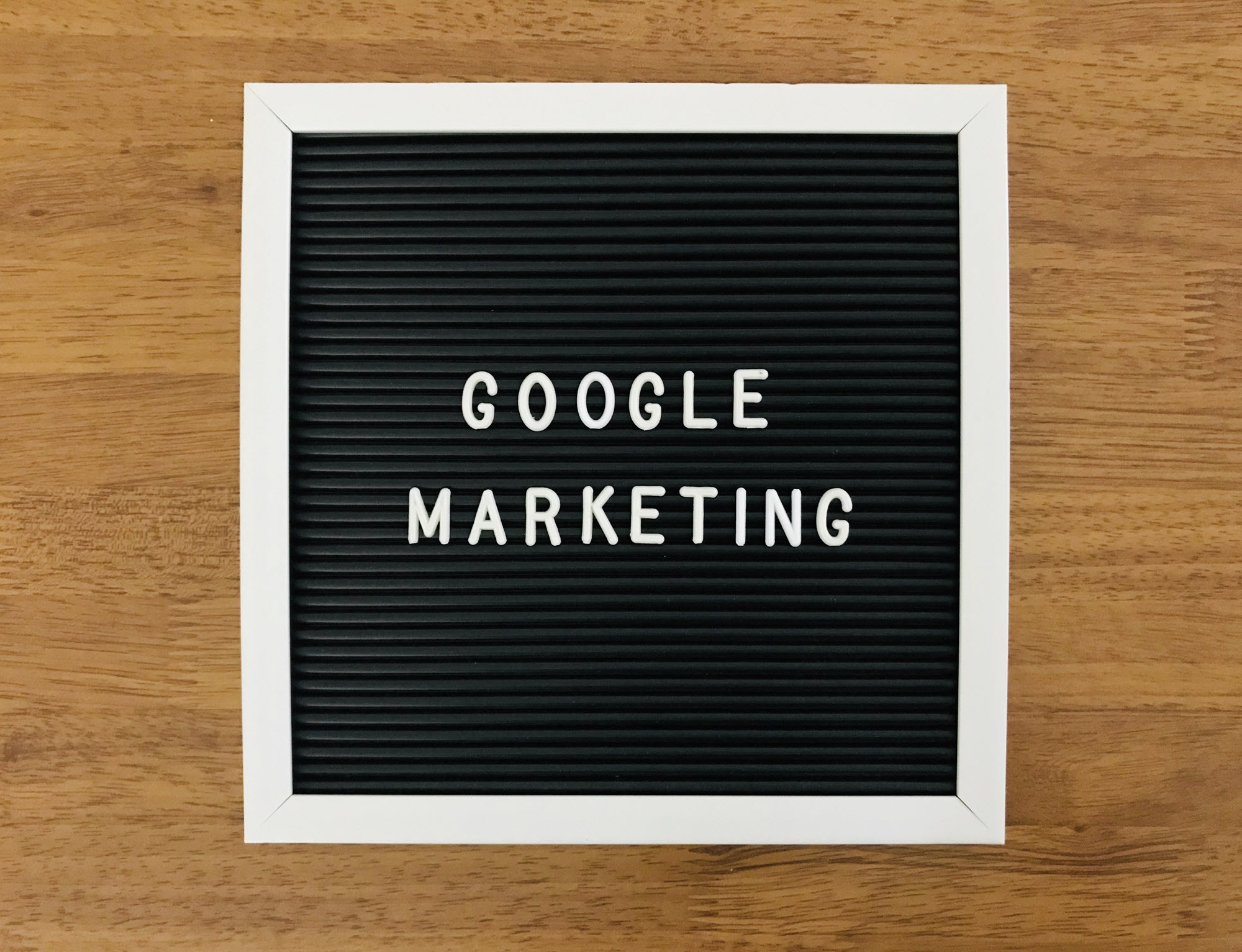 Sign that says Google Marketing